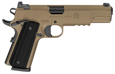 Springfield 1911 Operator AOS, 45 ACP, 5.00" Barrel, 8+1 Rds, Coyote Brown Cerakote