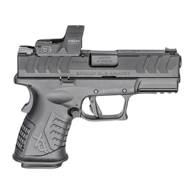 Springfield XD-M Elite Compact OSP, 9MM, 3.80" Barrel, 14+1 Rds, Black w/Hex Dragonfly