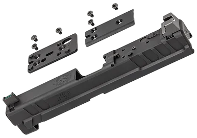 Springfield XD OSP Slide Assembly, Optics Cut, Suppressor Height Night Sights, Black Steel
