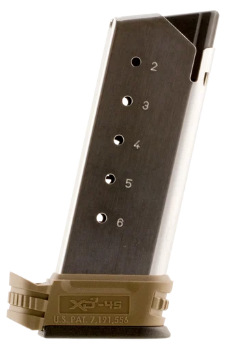Springfield XD-S, 45 ACP, 6 Rds, Stainless Steel/Flat Dark Earth