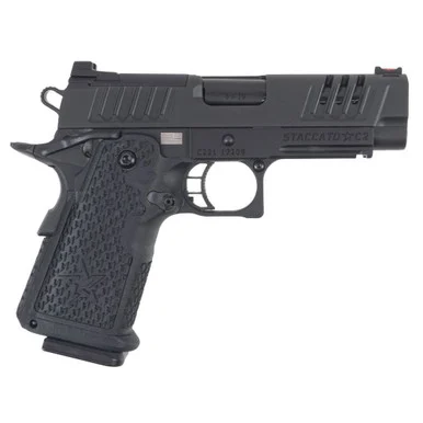 STACCATO 2011 Staccato C2 9mm Luger 3.9in 2x 16rd Mags Optic Ready Black DLC/DLC Pistol (10-1601-000102-01)
