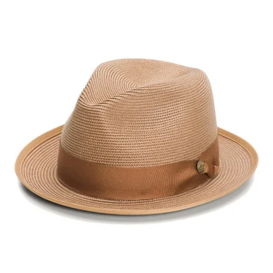 STETSON Latte Milan Fedora Cognac Hat (TSLATTB152001)