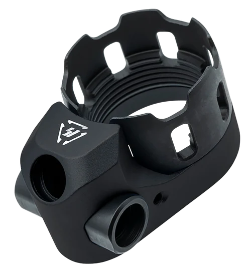 Strike Industries AR Enhanced Castle Nut & Extended End Plate Version 2 in Black 5.56x45mm