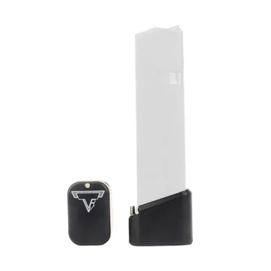 Taran Tactical Innovations Firepower Base Pad, Glock 21/41, +4 Rds, Flat Black Anodized