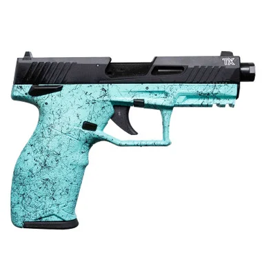TAURUS 2TX22 .22LR 4.1in 2x10rd Cyan Splatter/Black Semi-Auto Pistol (1-2TX22141SP4-10)