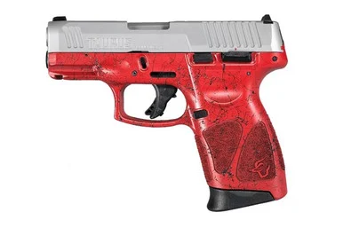 Taurus G3C, 9MM, 3.2" Barrel, 12 Rds, Black/Stainless Red Splatter
