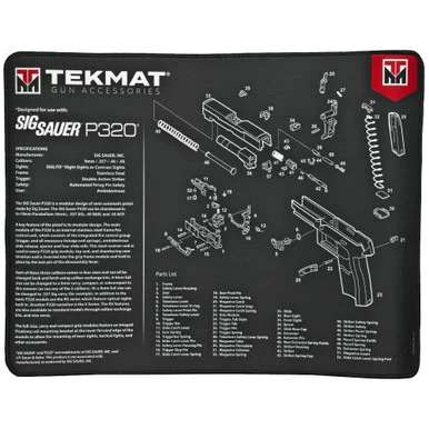 TekMat Sig P320 Ultra Premium Gun Cleaning Mat, 15"x20",Includes Small Microfiber TekTowel TEK-R20-SIGP320