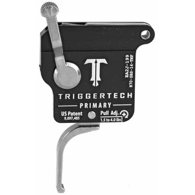 TriggerTech Trigger, 1.5-4LB Pull Weight, Fits Remington 700, Primary Flat Clean Trigger, Right Hand, Adjustable, Stainless Finish, Includes Installation Tools, Instruction Book, & TriggerTech Patch R70-SBS-14-TNF