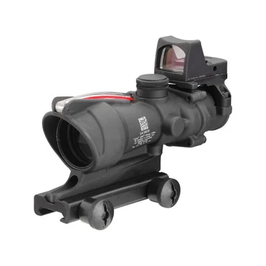 TRIJICON ACOG 4x32 Dual Illuminated Red Crosshair .223 Riflescope with LED 3.25 MOA RMR Red Dot Sight (TA31-C-100550)