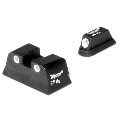 Trijicon Bright & Tough Night Sight Set, White with Green Front and Rear, Black