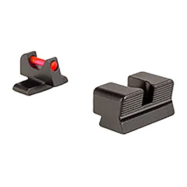 Trijicon Fiber Sight Set, Red Fiber Optic, Matte Black Finish