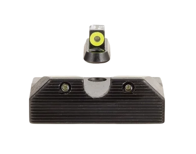 Trijicon HD XR Night Sight Set, Green Tritium/Yellow Outline Front, Green Tritium Rear, Black Frame, Fits CZ P-10/P-10C