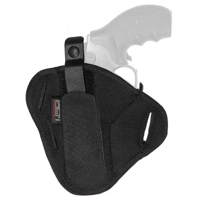 Uncle Mike's Super Belt Slide Holster, Size 2, Fits Medium Revolver With 4" Barrel, Ambidextrous, Black 86020