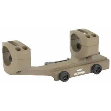 WARNE 1in Quick Detach Cantilever Extended Skeletonized Mount for AR Rifles (QDXSKEL1DE)