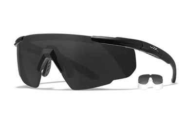 Wiley X 315 Saber Advanced, Smoke Gray/Clear Lens, Polycarbonate Black Frame