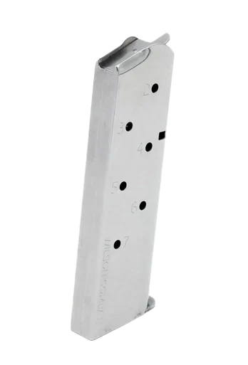 Wilson 92045FS7 Magazine, 7 Rounds, Stainless Steel