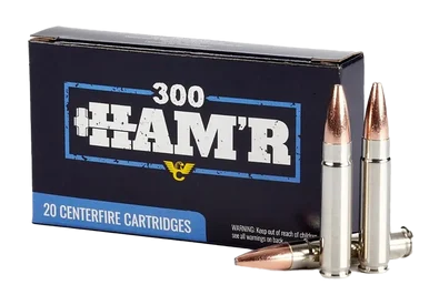 Wilson Combat A300HMR135HBN, 300 HAM'R, 135 gr, Nickel-Plated Brass, 20 Rds