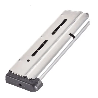 Wilson WC 1911 Mag, 40 S&W, Stainless Steel, 9 Rounds, Standard Base Pad