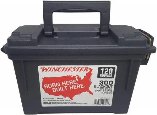 Winchester 300 Blackout, 200gr, FMJ Open Tip SubSonic, 120rd Can