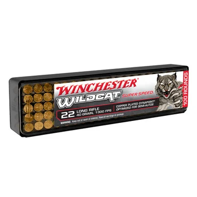 WINCHESTER AMMO 22 LR Wildcat Dynapoint Super Speed 40gr 100rd/Box Bullets (WW22LRSSD)