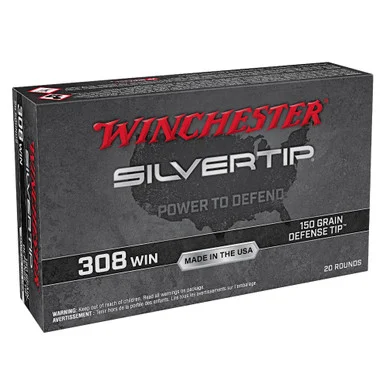 WINCHESTER AMMO Silvertip 308 Winchester 150gr Defense Tip 20rd/Box Rifle Ammo (W308ST)