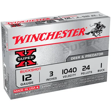 WINCHESTER Super-X 12Ga 3in 5rd Box Ammo (XB1231)