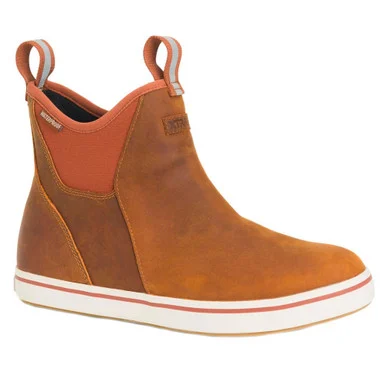 XTRATUF Men's Leather 6in Ankle Orange Deck Boot (XAL-700-ORG)
