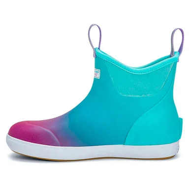 XTRATUF Women's 6in Ankle Deck Blue Aurora Boot (XWAB-2AUR-BLU)