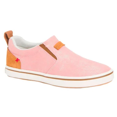 XTRATUF Women's Sharkbyte Canvas Pink Deck Shoe (XSW-700-ORG)